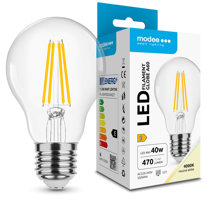 Modee Modee LED Filament Lamp E27 4W 4000K 470 lumen