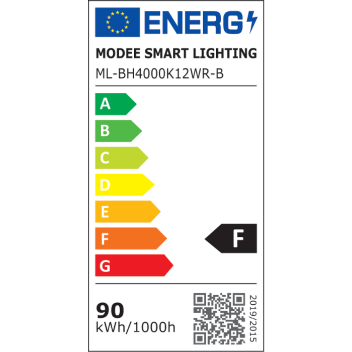 Modee Modee LED Bulkhead Plafondlamp zwart 12W 1080lm 4000K Koel wit IP65