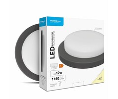 Modee Modee LED Bulkhead Plafondlamp zwart 12W 1080lm 4000K Koel wit IP65