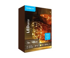 Modee Modee Kerstverlichting lichtsnoer - 5 meter 100leds - 5cm per led - 3x AA batterij - 2700K warm wit
