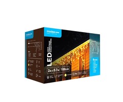 Modee Modee Kerstverlichting lichtsnoer - 2 meter 100leds -  2700K warm wit voor Buiten en Binnen