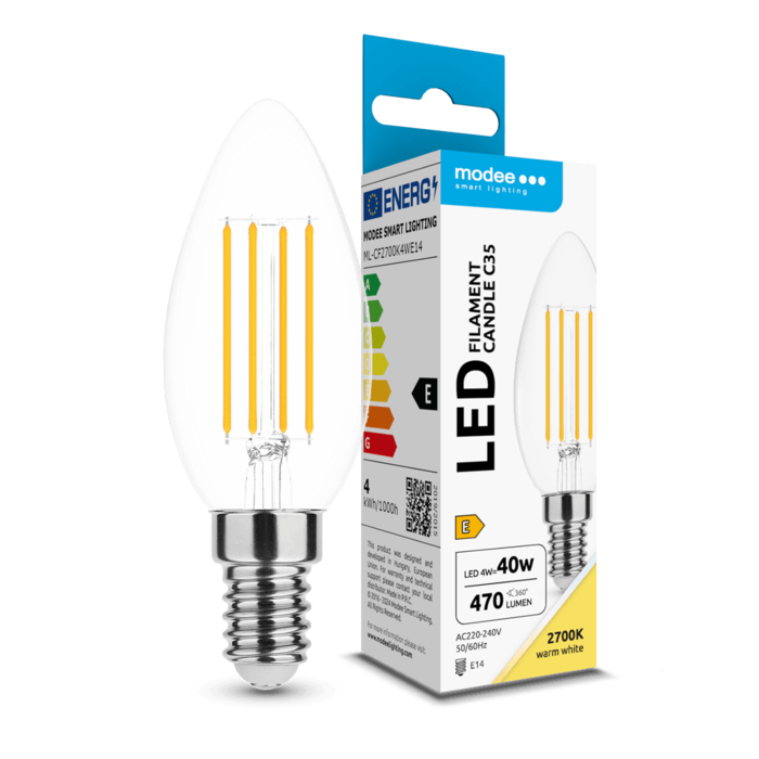 Modee Modee LED Lamp Filament kaars E14 4W 2700K 470 lumen