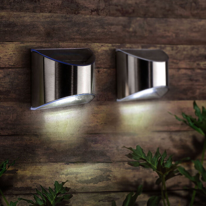 Modee Modee LED Solar wand lamp  - WS102 - IP44 - 6000K daglicht - 2 stuks