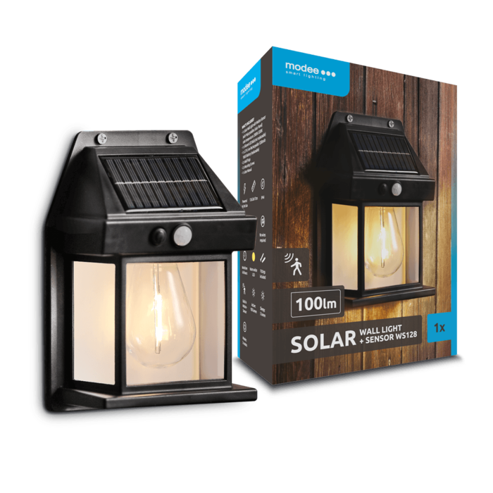 Modee Modee LED Solar wand lamp  - WS128 - IP44 - 2700K - Met bewegingssensor