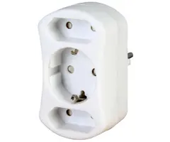 Kopp Kopp verdeelstekker 2-voudig euro stopcontact + 1-voudig schuko wit - 177602009
