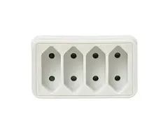 VB Extend Euro stopcontact splitter 4 voudig wit verticaal
