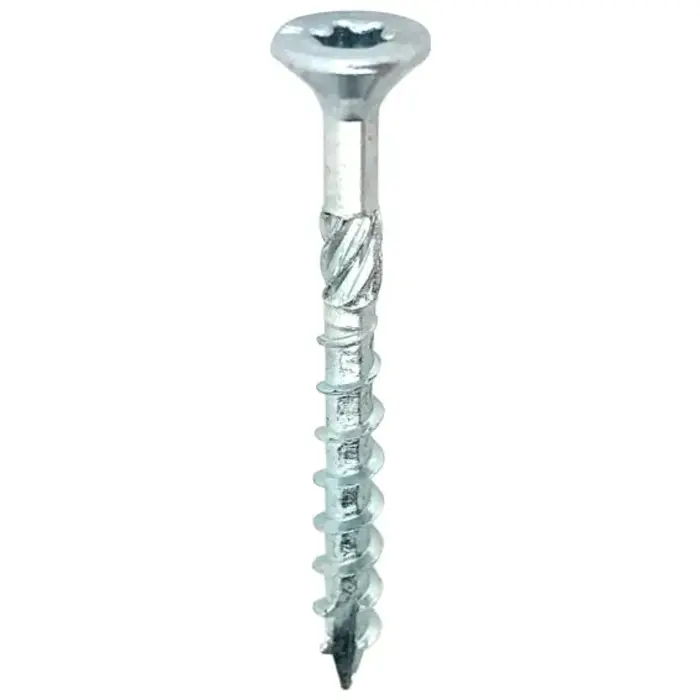 Spaanplaatschroef torx 4.0x50/30mm T20 verzinkt - 200 stuks