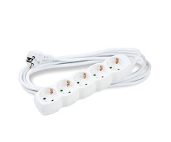 Technik Stekkerdoos 5 voudig  wit 3 meter RA 3500W