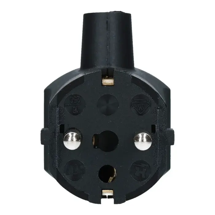 Martin Kaiser Stekker haaks zwart met pen-aarde