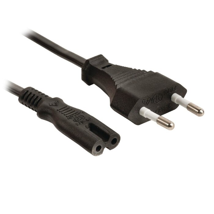 Berenzo Euro netsnoer C7 stroomkabel 1,5m zwart - 226610