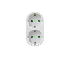 Berenzo Stopcontact splitter 2 voudig wit verticaal met randaarde - 226658