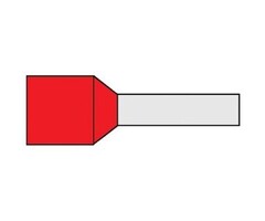 Elektrawebshop Adereindhuls geisoleerd 1mm² (rood) 100 stuks - 221010