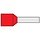 Adereindhuls geisoleerd 1mm² (rood) 100 stuks - 221010