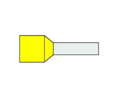 Elektrawebshop Adereindhuls geisoleerd 6mm² (geel) 100 stuks - 221014