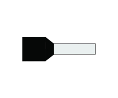 Elektrawebshop Adereindhuls geisoleerd 1,5mm² (zwart) 100 stuks - 221011