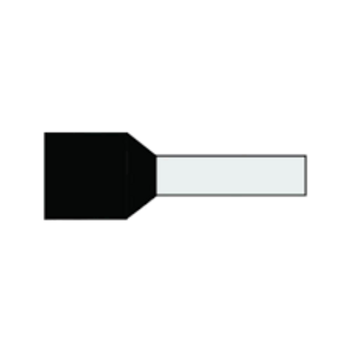 Elektrawebshop Adereindhuls geisoleerd 1,5mm² (zwart) 100 stuks - 221011