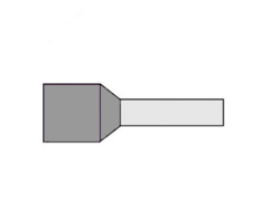 Elektrawebshop Adereindhuls geisoleerd 4mm² (grijs) 100 stuks - 221013