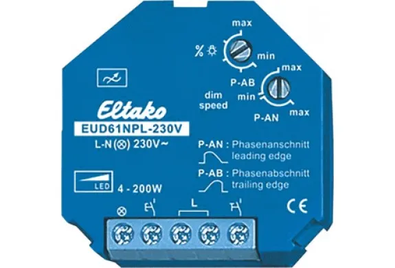 Eltako Eltako EUD61NPL-230V - Dimmer Drukknop LED universeel 200W