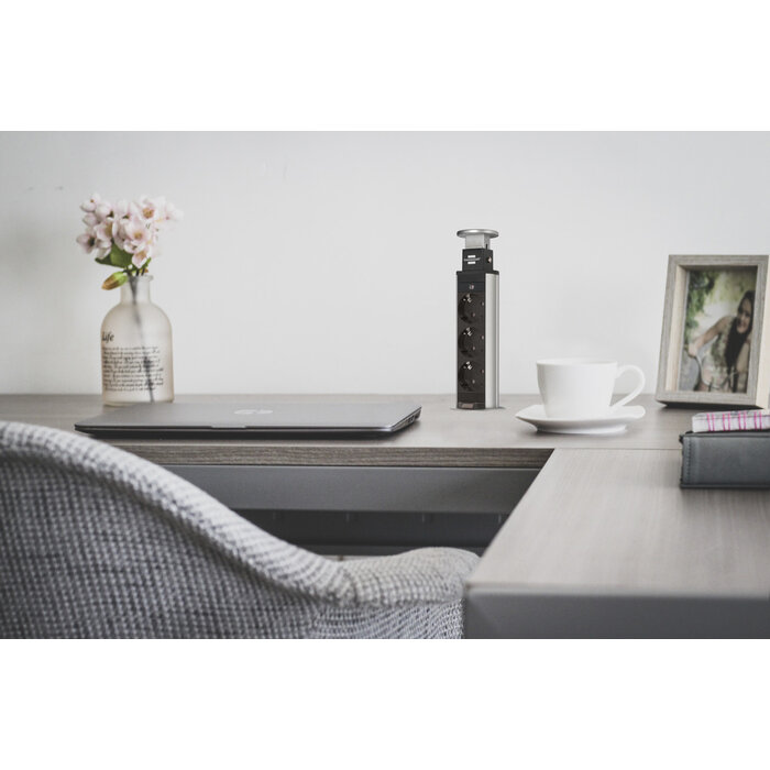 Brennenstuhl Bureau TCD 3V draaibaar + RA + 2 meter 3x1.5mm²