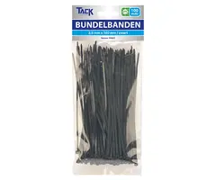 Tack Bundelbandje 2,5 x 160mm UV-bestendig 100st. zwart