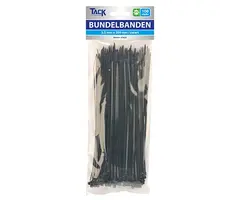 Tack Bundelbandje 2,5 x 200mm UV-bestendig 100st. zwart