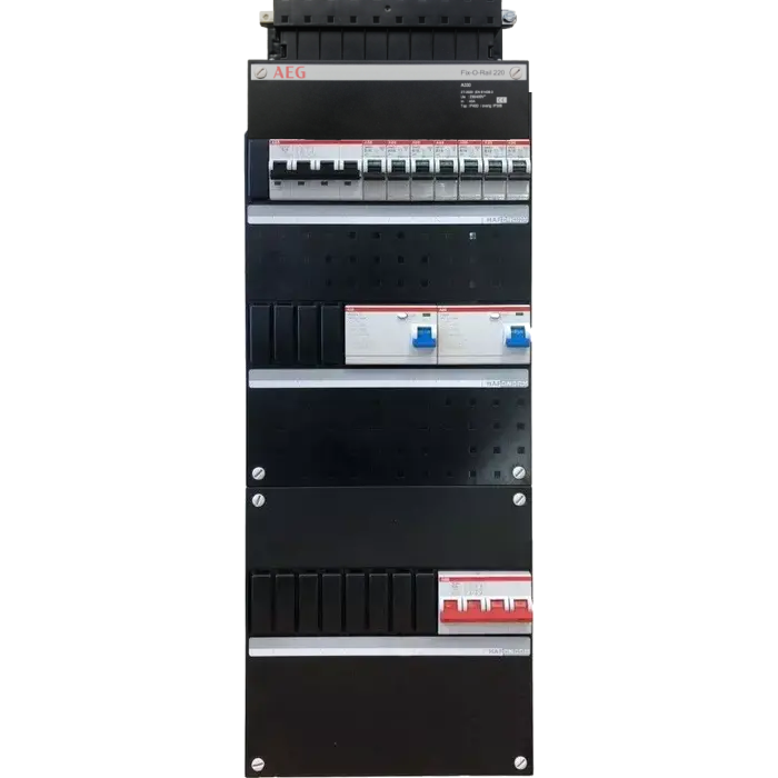 ABB ABB groepenkast 7 groepen 3-fase 220x550 + kracht krachtautomaat B16 3P+N