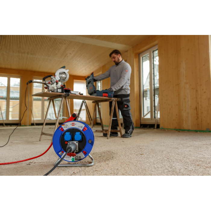 Brennenstuhl Krachtstroomkabelhaspel 25meter 3V 5x1,5mm²1xCEE 16A -1182770010