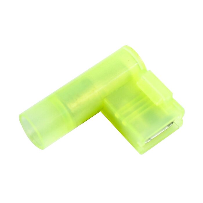 Berenzo Kabelschoen vlakstekerhuls haaks 4-6mm² geel 100 stuks - 440012