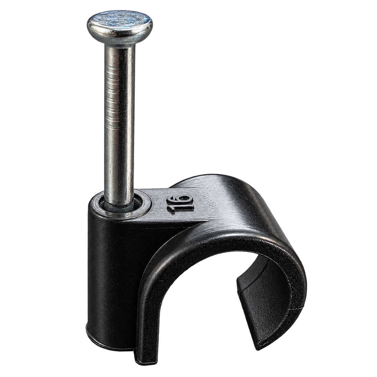 Elektrawebshop Spijkerclip zwart 16/19mm 100 stuks - 233202