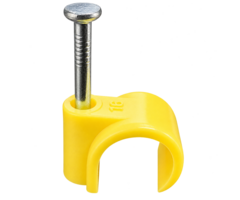 Elektrawebshop Spijkerclip creme 16/19mm 100 stuks - 233203