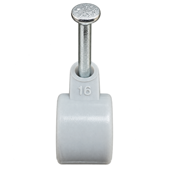 Elektrawebshop Spijkerclip grijs 16/19mm 10 stuks - 233201-10