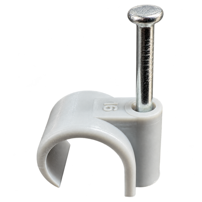 Elektrawebshop Spijkerclip grijs 16/19mm 10 stuks - 233201-10