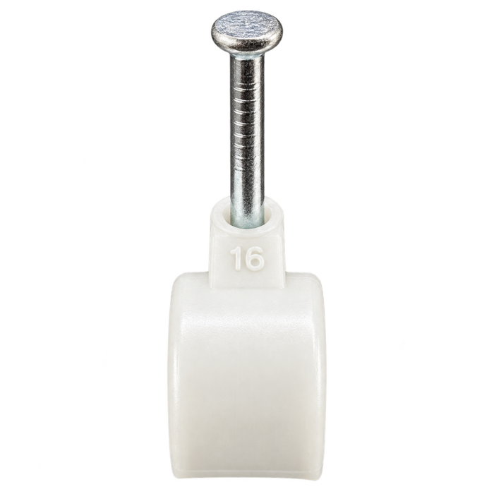 Elektrawebshop Spijkerclip transparant 16/19mm 10 stuks - 233204-10