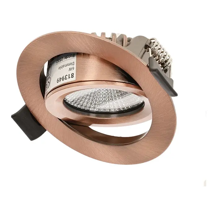 OEM LED Inbouwspot | varda | slim-fit | 4W/6W | dim | IP65 | Koper | CCT-SWITCH - 813949
