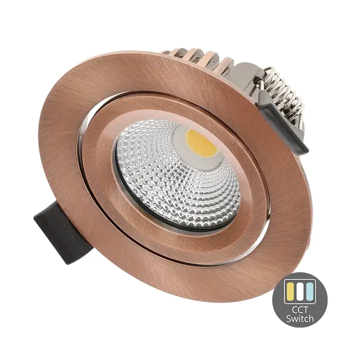 OEM LED Inbouwspot | varda | slim-fit | 4W/6W | dim | IP65 | Koper | CCT-SWITCH - 813949