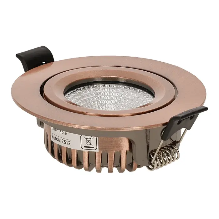 OEM LED Inbouwspot | varda | slim-fit | 4W/6W | dim | IP65 | Koper | CCT-SWITCH - 813949