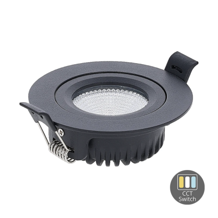 OEM LED Inbouwspot | Varda | slim-fit | 4W/6W | dim | IP65  | Zwart | CCT-SWITCH - 813932