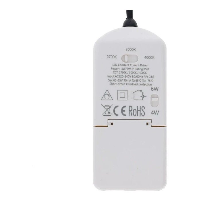 OEM LED Inbouwspot | Varda | slim-fit | 4W/6W | dim | IP65  | Wit | CCT-SWITCH - 813918