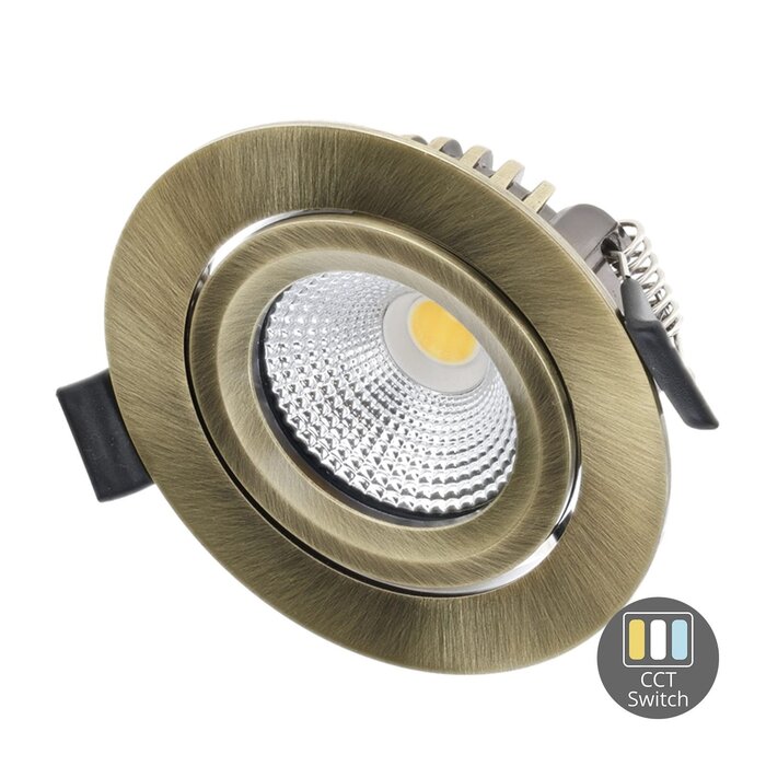 OEM LED Inbouwspot | Varda | slim-fit | 4W/6W | dim | IP65  | Brons | CCT-SWITCH - 813956