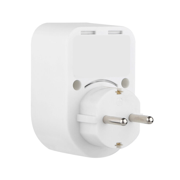 Elektrawebshop Stopcontact splitter met wcd + RA - 2x USB C + 1x USB A - Zwart - 226671