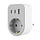 Stopcontact splitter met wcd + RA - 2x USB C + 1x USB A - Grijs - 226670