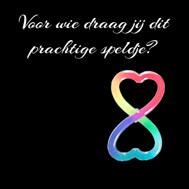 Speldje logo Oneindig incl. Verzending
