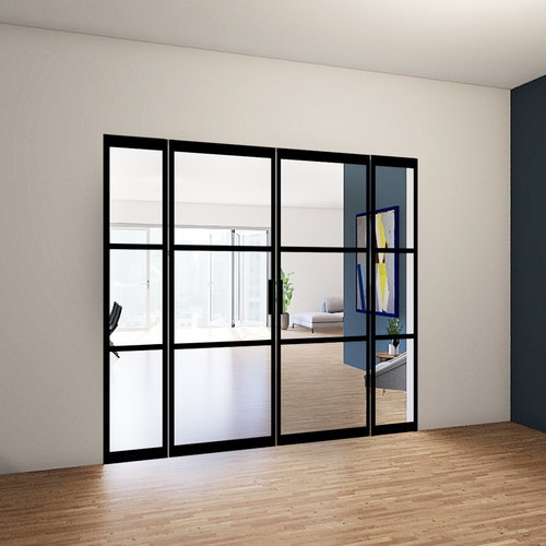Dubbele taatsdeuren met 2 zijlichten - 2580x2565mm Dubbele taatsdeuren met 2 zijlichten - 2580x2565mm