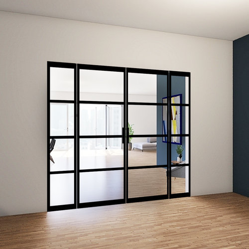 Dubbele taatsdeuren met 2 zijlichten - 2580x2765mm Dubbele taatsdeuren met 2 zijlichten - 2580x2765mm