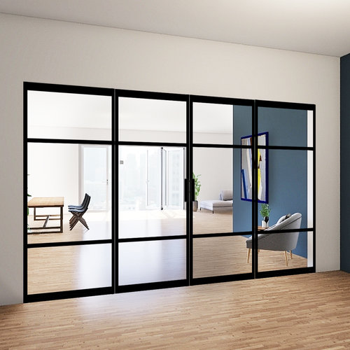Dubbele taatsdeuren met 2 zijlichten - 2580x3485mm Dubbele taatsdeuren met 2 zijlichten - 2580x3485mm