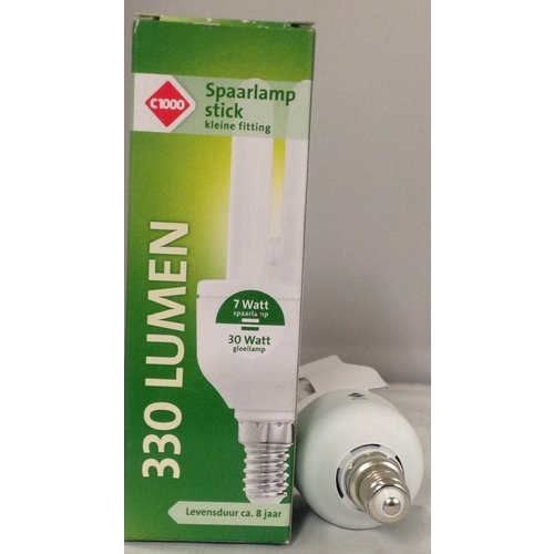 C1000 C 1000 spaarlamp stick 7 watt C1000 C 1000 spaarlamp stick 7 watt