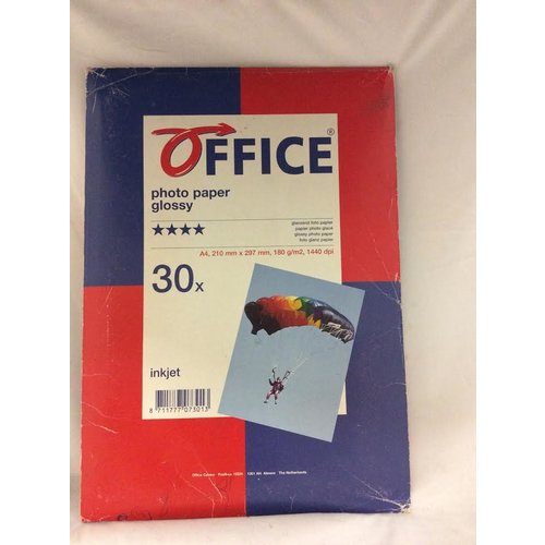 Office Glanzend Foto Papier A4 210 mm x 297mm 180g/m2 1440dpi 30 vellen Office Glanzend Foto Papier A4 210 mm x 297mm 180g/m2 1440dpi 30 vellen