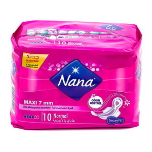 Nana maandverband maxi normal 7mm met vleugeltjes 10st 24 ds