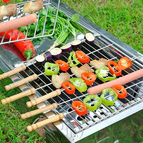 Eda Eda BBQ Naald Kebab 42cm RVS 6 stuks,Barbecue spiezen/vleespennen - Barbecue benodigdheden - Spiezen/pennen voor vlees