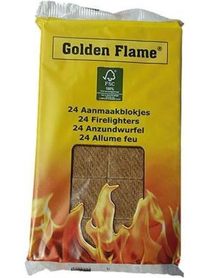 Golden Flame Golden Flame Bruine BBQ Aanmaakblokjes 24stuks